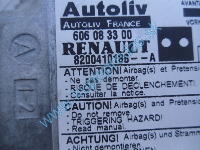 riadiaca jednotka airbagu na renault kangoo, autodiely na renault kangoo, 